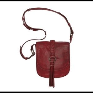 Roble Red Leather Crossbody Bag